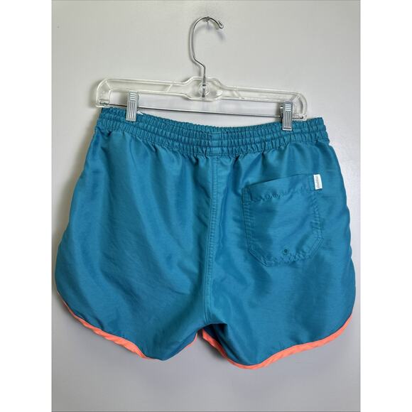 Chubbies Swim Trunks M Teal Orange Miami Dolphins Pockets 5” Inseam Beach Pool - Picture 2 of 10